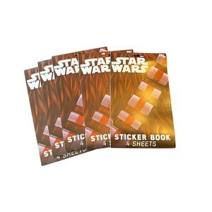 Star Wars‎ Sticker Book 4 Sheets Darth Vader Jedi Chewbacca R2D2 New
